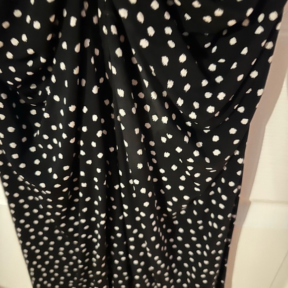 Ann Taylor Sleeveless Ruched Polka Dot Dress - Picture 5 of 7